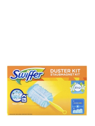 Poza cu Swiffer Duster Dust Magnet Kit Febreze Scent, 1 maner si 3 pamatufuri