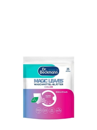 Poza cu Dr. Beckmann Magic Leaves, benzi detergent pentru rufe colorate, 25 buc