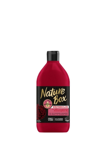 Poza cu Nature Box lapte de corp cu ulei de rodie, 385 ml