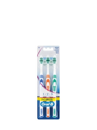 Poza cu Oral-B 1 2 3 Clasic Care, periuta de dinti, 3 buc
