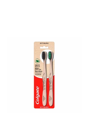 Poza cu Colgate Bamboo Charbon, set 2 periute de dinti