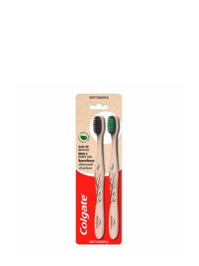 Poza cu Colgate Bamboo Charbon, set 2 periute de dinti
