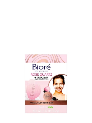 Poza cu Bioré Rose Quartz + Charcoal, sapun facial, 107 g
