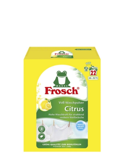 Poza cu Frosch Citrus, detergent pudra universal pentru rufe, 22 spalari, 1.45 kg