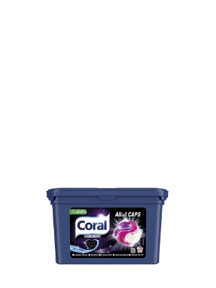 Poza cu Coral Black Velvet All-in-1, detergent capsule pentru rufe negre, 16 spalari, 339 g