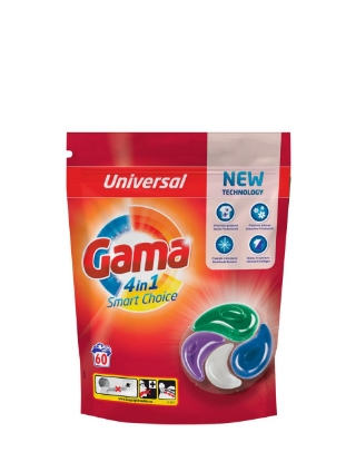 Poza cu Gama Universal 4-in-1, detergent capsule universal pentru rufe, 60 spalari
