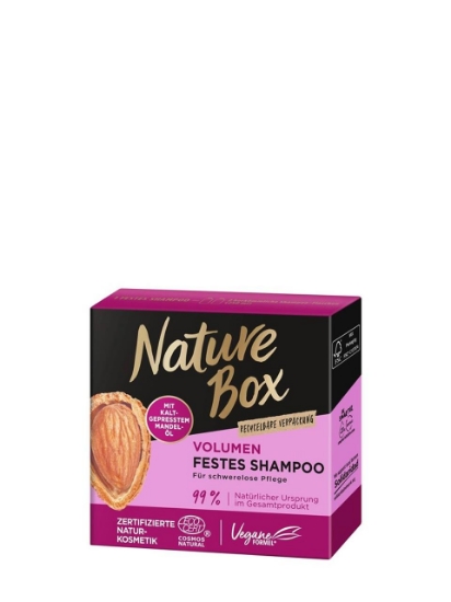 Poza cu Nature Box sampon solid pentru par cu ulei de migdale, 85 g
