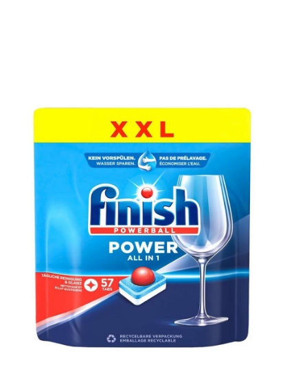 Poza cu Finish Powerball All-in-1 Power, tablete pentru masina de spalat vase, 57 buc