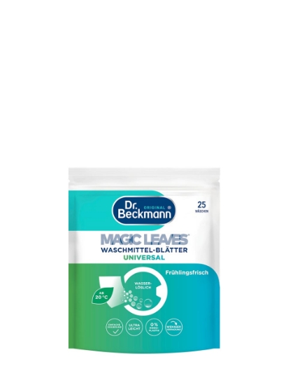 Poza cu Dr. Beckmann Magic Leaves, benzi detergent universal pentru rufe, 25 buc