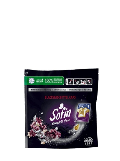 Poza cu Sofin Black, detergent capsule pentru rufe negre, 24 spalari, 576 g