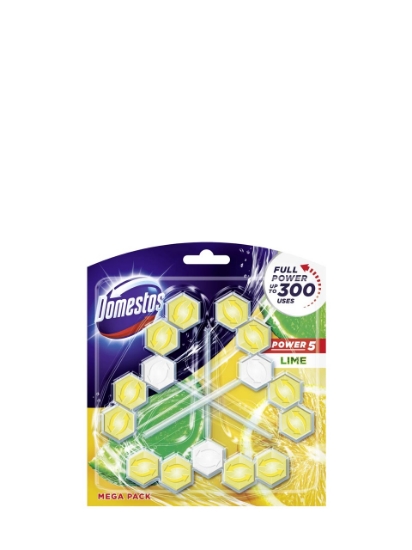 Poza cu Domestos Power 5 Limette, odorizant pentru toaleta, 3 x 55 g