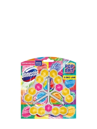 Poza cu Domestos Pop Art Lime, odorizant pentru toaleta, 3 x 55 g