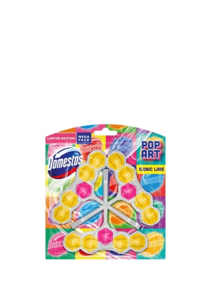 Poza cu Domestos Pop Art Lime, odorizant pentru toaleta, 3 x 55 g