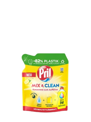 Poza cu Pril Mix & Clean Lemon Refill, detergent de vase, 120 ml
