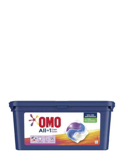 Poza cu OMO All In 1, detergent capsule pentru rufe colorate, 24 spalari, 648 g