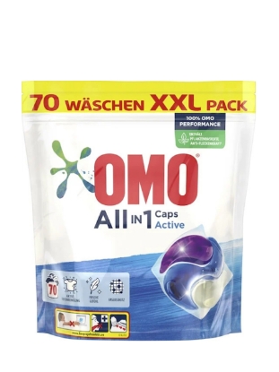 Poza cu OMO All In 1 XXL, detergent capsule pentru rufe colorate, 70 spalari, 1,89 kg