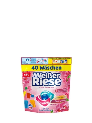 Poza cu Weißer Riese Orchid Trio Caps, detergent capsule pentru rufe colorate, 40 spalari, 480 g
