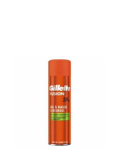 Poza cu Gillette Fusion, gel de ras pentru piele sensibila, 200 ml