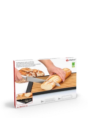 Poza cu Alpina Cut Board, tocator paine cu tava pentru firimituri