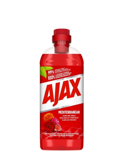 Poza cu Ajax Mediterranean, detergent universal de curatare, cu miros de flori rosii, 1 L
