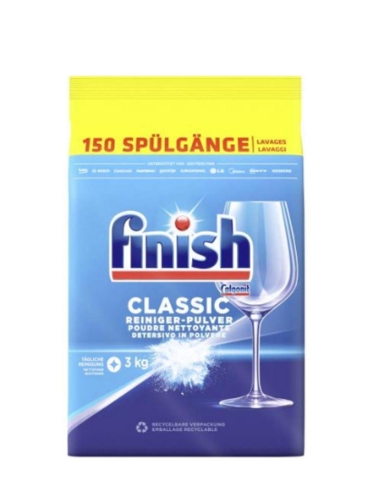 Poza cu Finish Classic, detergent pudra pentru masina de spalat vase, 3 kg