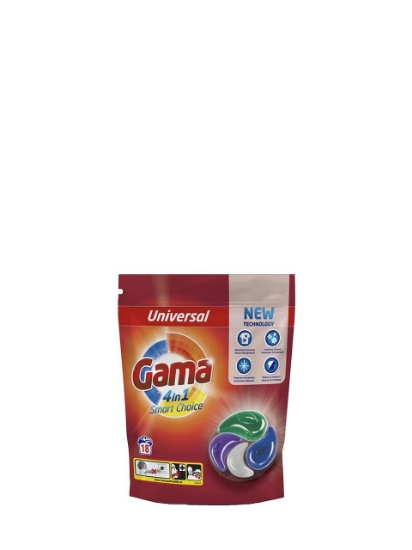 Poza cu Gama 4-in-1, detergent capsule pentru rufe, 18 spalari, 396 g