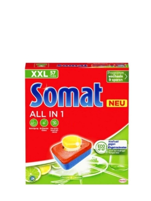 Poza cu Somat All In 1 Citrus XXL, capsule masina de spalat vase, 57 buc