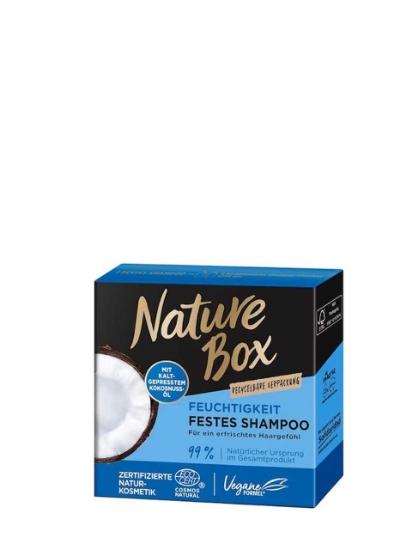 Poza cu Nature Box Coconut Oil, sampon solid, 85 g