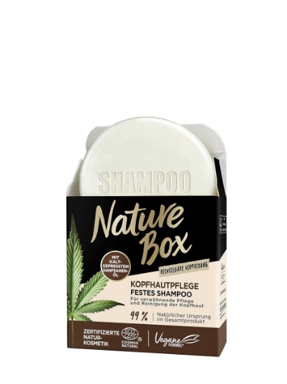 Poza cu Nature Box Hemp Seed Oil, sampon solid, 85 g