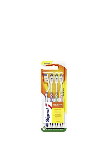 Poza cu Signal Protection Integrale Medium, periuta de dinti, 4 buc