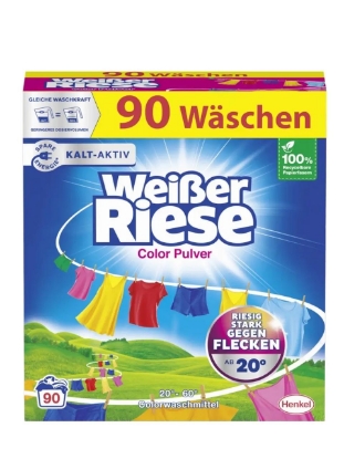 Poza cu Weißer Riese Color Pulver, detergent pudra pentru rufe colorate, 90 spalari, 4,5 kg