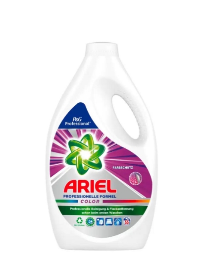 Poza cu Ariel Professional, detergent lichid pentru rufe colorate, 55 spalari, 2.75 L