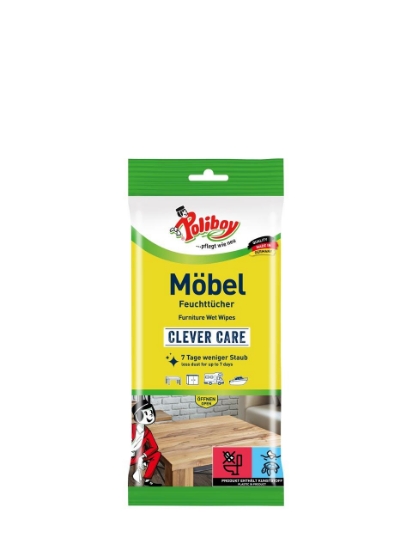 Poza cu Poliboy, servetele umede pentru curatarea obiectelor de mobilier, 24 buc