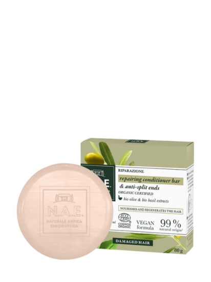 Poza cu N.A.E balsam solid pentru par cu extract de masline si busuioc organic, 80 g