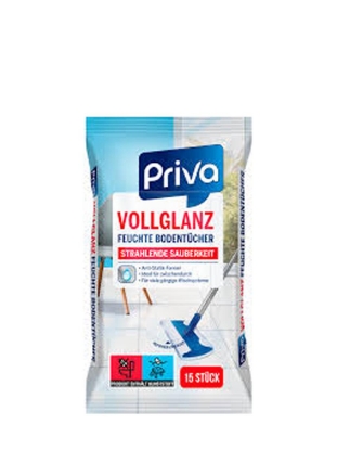 Poza cu Priva, lavete umede pentru curatarea pardoselilor, 15 buc