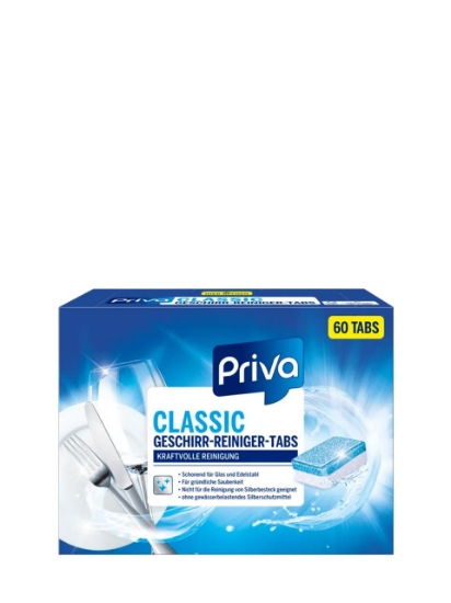Poza cu Priva Classic, tablete pentru masina de spalat vase, 60 buc