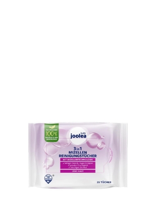 Poza cu Joolea 3-in-1, servetele demachiante cu apa micelara, 25 buc