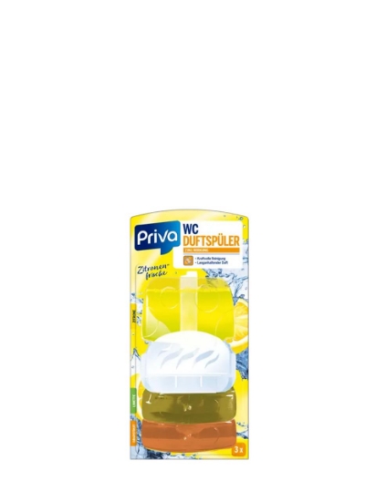 Poza cu Priva, odorizant de toaleta cu aroma de lamaie, 3 x 55 ml