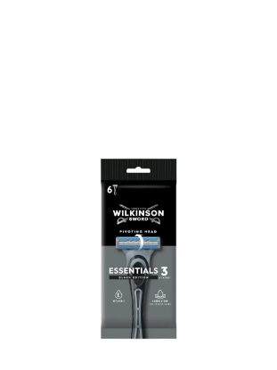Poza cu Wilkinson Sword Essentials 3 Black Edition, aparat de ras cu 3 lame, 6 buc