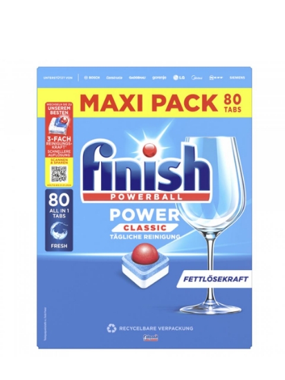 Poza cu Finish Powerball Classic, tablete masina de spalat vase, 80 buc
