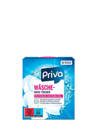 Poza cu Priva Wäscheweiß-Tüch, servetele pentru rufe albe,  20 buc