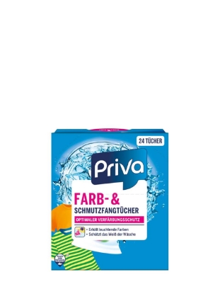 Poza cu Priva Farb-&Schmutzfangtücher, servetele pentru rufe colorate, 24 buc
