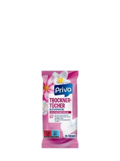 Poza cu Priva Trocknertücher, servetele parfumate pentru rufe, 25 buc