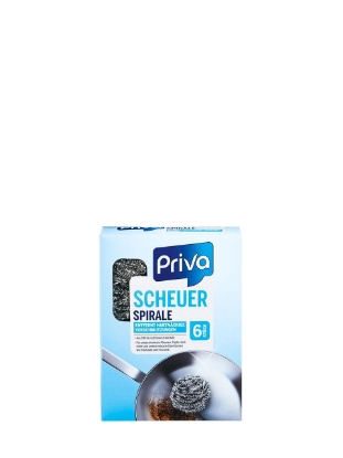 Poza cu Priva Scheuer Spirale, bureti inox pentru vase, 6 buc
