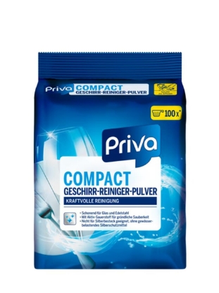 Poza cu Priva Compact Geschirr-Reiniger-Pulver, detergent pudra pentru masina de spalat vase, 1.5 kg