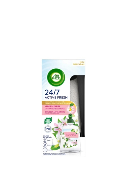 Poza cu Air Wick 24/7 Active Fresh Jasmin, odorizant automat de camera + rezerva, 1 buc, 228 ml