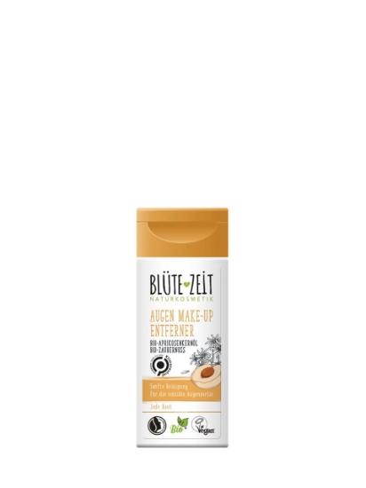 Poza cu Blütezeit, demachiant pentru ochi cu ulei din samburi de caise si extract de hamamelis bio, 100 ml