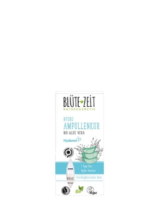 Poza cu Blütezeit Hydro, fiole tratament hidratant cu acid hialuronic si aloe vera bio, 7 x 2 ml