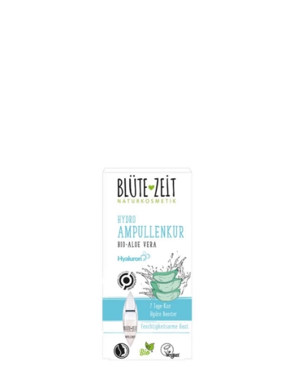 Poza cu Blütezeit Hydro, fiole tratament hidratant cu acid hialuronic si aloe vera bio, 7 x 2 ml