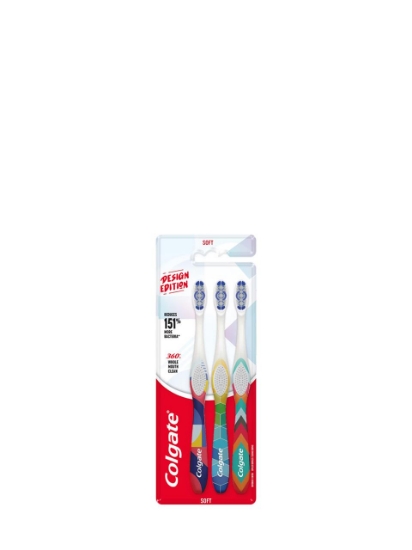 Poza cu Colgate 360° Whole Mounth Clean Soft, set 3 periute de dinti